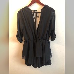 LOW V ROMPER DRESS
